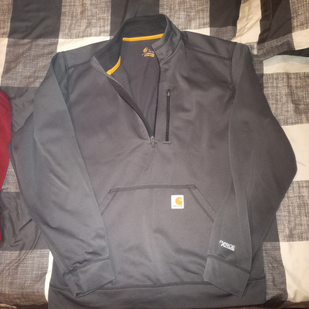 Carhartt Men's Charcoal Gray Quarter-Zip Jacket